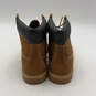 Mens 10360 Brown Leather Round Toe Lace-Up Ankle Work Boots Size 9 M image number 4