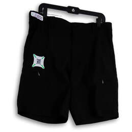 NWT Mens Black Golf Swing Flex Stretch Slash Pocket Athletic Shorts Size 34