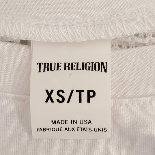 True Religion X Joan Smalls Women White Top XS NWT image number 3