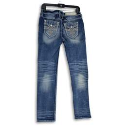 Womens Blue Denim Medium Wash 5-Pocket Design Straight Leg Jeans Size 26 alternative image
