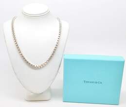 Tiffany & Co 925 Sterling Silver Venetian Box Link Chain Necklace IOB 81.2g
