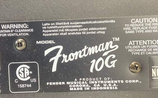 Fender Frontman 10g Electric Guitar Amplifier Amp image number 7
