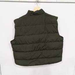 Cabela's Men's Green Goose Down Leather Vest Size 3XL alternative image