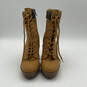 Womens Tetia 2 GWTETIA2 Tan Leather Platform Lace-Up Ankle Booties Sz 8.5 M image number 1