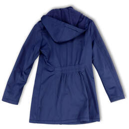 Womens Blue Long Sleeve Pockets Fleece Hooded Full-Zip Jacket Size Small alternative image