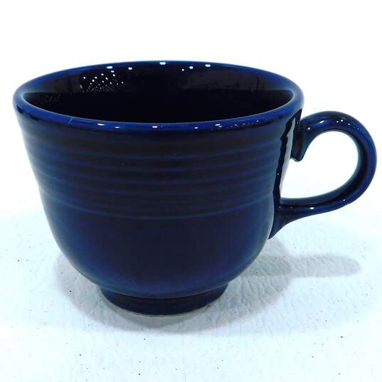 VTG Fiestaware Cobalt Blue Set of 4 Coffee Cups & Saucers image number 14