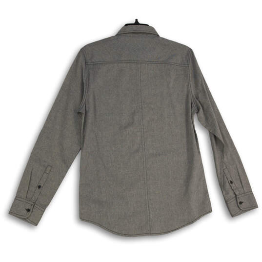 NWT Mens Gray Collared Long Sleeve Button-Up Shirt Size 38W 30LAC image number 2