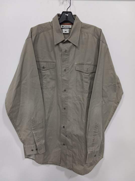 Men's Columbia Long-Sleeve Button-Up Casual Shirt Sz LT image number 1