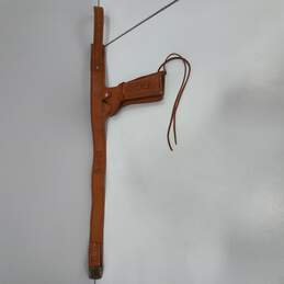 Vintage Brown Leather Gun Holster & Belt