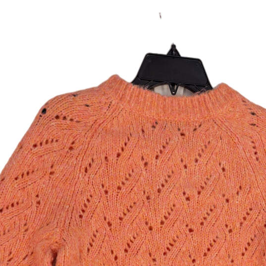 NWT Womens Pink Knitted Crew Neck Long Sleeve Pullover Sweater Size XXS image number 4
