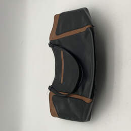 Womens Black Brown Leather Inner Zipped Pocket Double Strap Shoulder Bag alternative image