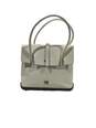 Women's White Leather Handbag image number 1