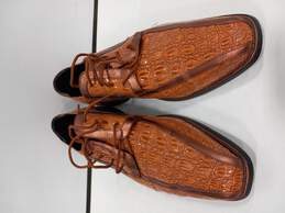 Hugo Vitelli Men's Brown Leather Dress Shoes Size 10.5M
