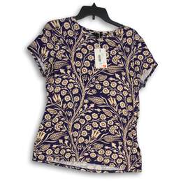 NWT Ted Baker London Womens Rosali Multicolor Printed Fitted T-Shirt Size 4