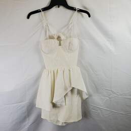 NBD Women Ivory Lace Mini Backless Dress Sz XS NWT