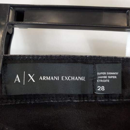 Armani Exchange Women's Black Super Skinny Jeans SZ 28 image number 4