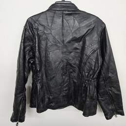 Diamond Plate Genuine Leather Motorcycle Jacket alternative image