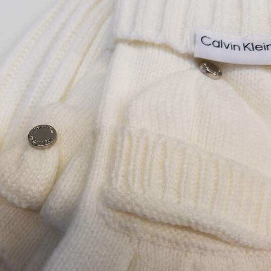Calvin Klein Faux Fur Pom Pom Hat & Flip-Top Gloves image number 3