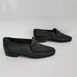 Bally Black Leather Loafers Size 5.5 alternative image