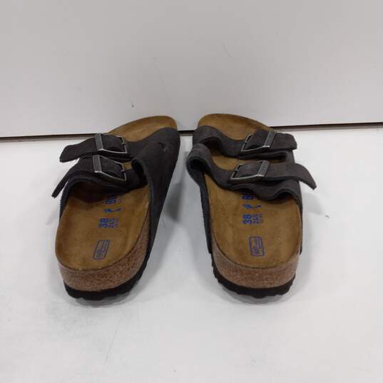 Women's Birkenstock  Black Suede Arizona Sandals Size 7 image number 3