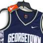 NWT Nike Mens Blue NBA Georgetown Hoyas Allen Iverson #3 Basketball Jersey Sz M image number 3