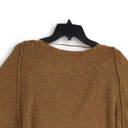 NWT Womens Brown V-Neck Long Sleeve Knit Pullover Sweater Size S/P image number 4