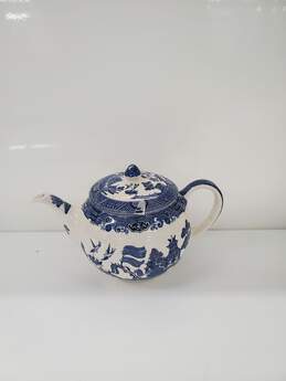 Johnson Brothers Willow Blue Teapot & Lid 4 3/8 Used