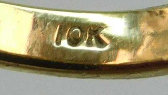 10K Yellow Gold 0.45 CTTW Princess Cut Diamond Ring- For Repair 2.2g image number 4