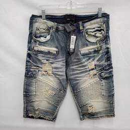 Supply & Demand MN's Skinny Fit Distressed Denim Jean Shorts Size 36 XL alternative image