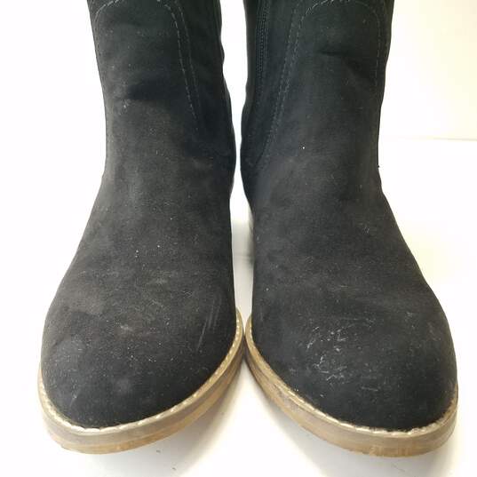 G By GUESS Aikon Black Faux Suede Riding Boots Women's Size 7.5 M image number 6