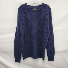 Scotch & Soda MN's Mohair Dark Blue Knit Crewneck Sweater Size XL