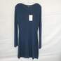 WOMEN'S THEORY 'ARDESIA' DARK MINERAL VISCOSE L/S DRESS NWT image number 1