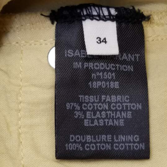 Mens Yellow Cotton Comfort Pockets Mid Rise Skinny Leg Jeans Size 34 image number 4