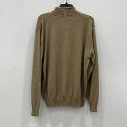 Oscar De La Renta Mens Beige Tan Quarter Zip Pullover Sweater Size XXL w/ COA alternative image
