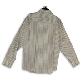 NWT Mens Multicolor Striped Embroidered Long Sleeve Button-Up Shirt Size XL alternative image
