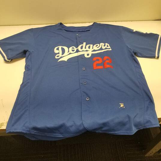 Majestic L.A. Dodgers Kershaw #22 Blue Jersey Sz. 2XL image number 1