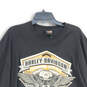 Mens Black Graphic Print Crew Neck Long Sleeve Pullover T-Shirt Size 3XL image number 3