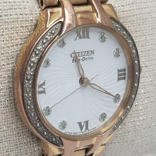 Citizen E031-S083176 30mm WR Stainless Steel Diamond Accented Analog Lady's Watch 59.0g image number 4