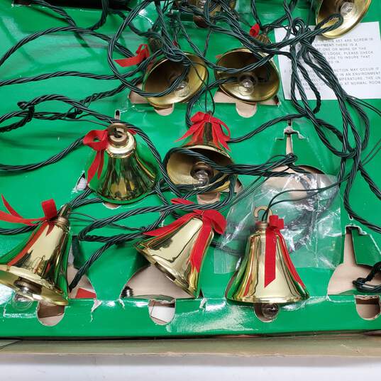 Mr. Christmas Bells of Christmas 10 Lighted Musical Brass Bells Untested image number 5