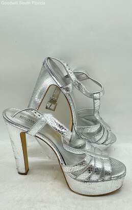 Michael Kors Womens Silver High Heels Shoes Size 9M alternative image