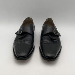 Mens Sabato 12127 Black Leather Monk Strap Oxford Dress Shoes Size 10 alternative image