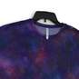 NWT Athleta Womens Purple Blue Mesh Relaxed Fit Oversized Pullover T-Shirt Sz M image number 3