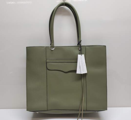 Rebecca Minkoff Sage Green Saffiano Leather Large Tote Bag image number 1