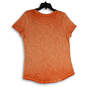 NWT Womens Orange Heather Scoop Neck Short Sleeve Pullover T-Shirt Size M image number 2