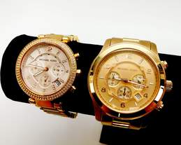 Michael Kors Designer Rose Gold Tone Women's Chronograph Watches 296.7g