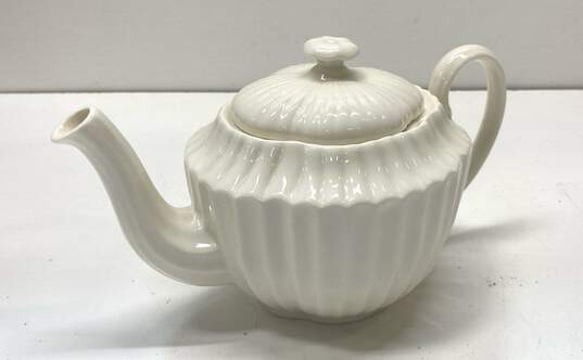 I. Godinger & Co. Tea Pots Lot of 3 Ceramic Ivory White Hot Beverage Tableware image number 7