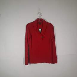 NWT Womens Cotton Long Sleeve Collared Pullover Sweater Size Large