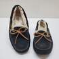 UGG Womens Dakota Moccasin Slippers Sheepskin Suede Leather Shoes Black Sz 7 image number 1