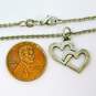 James Avery 925 Double Open Hearts Pendant Cable Chain Necklace 5.7g image number 4