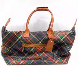Dooney & Bourke Windsor Charcoal Plaid Large Weekender Bag